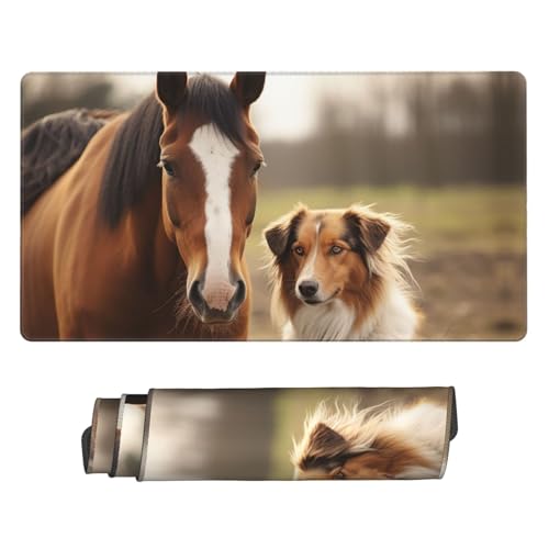 Tapis de souris de jeu pour bureau motif animaux tapis d'écriture étendu pour ordinateur