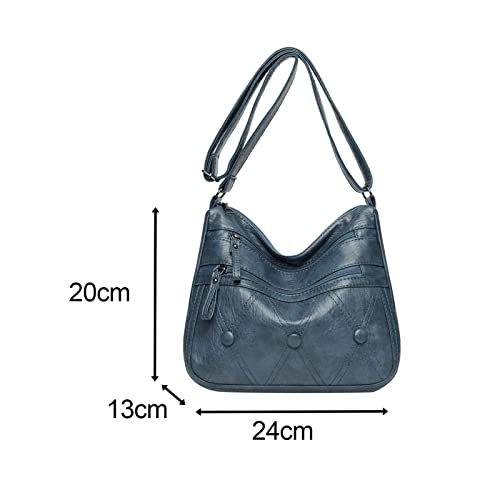 UGPLM Bolsa de ombro de couro PU macio bolsa feminina de grande capacidade, bolsa mensageiro da moda