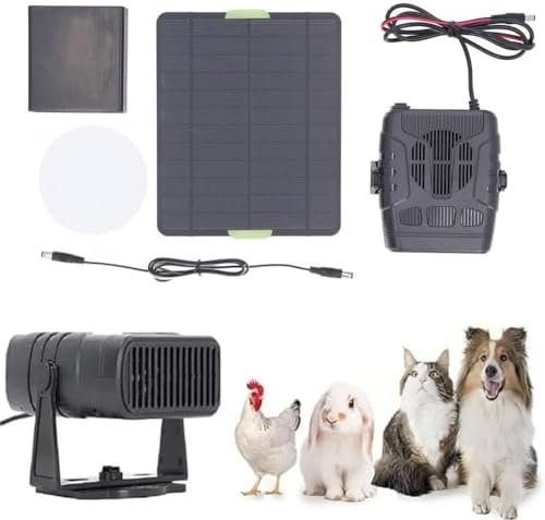 Solar Heater for Chicken Coop, Portable Car Solar-Powered Heater, 20W Solar Panel Heaters with Overheating Protection for Car Chicken Kitten Puppy Pets,for Drying Heating Pet House