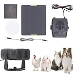 Chicken Coop Heater, Smart Solar Chicken Coop Heater with Adjustable Thermostat & Overheat Protection, 20W Solar Powered Heaters for Greenhouse