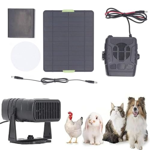 Solar Heater for Chicken Coop, Portable Car Solar-Powered Heater, 20W Solar Panel Heaters with Overheating Protection for Car Chicken Kitten Puppy Pets,for Drying Heating Pet House