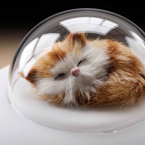 Image of KRESHU Cute Cat Sleeping Spaceship Night Light Lamp Silicone Bedside Lamp Touch Control Warm Dimmable USB Rechargeable Spaceship Night Lamp Gift Kids for Home /Bedroom /Living Room /Office (Pack of 1)