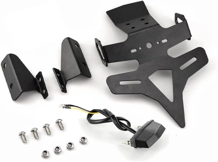 Xerial Motorcycle License Plate Bracket Compatible with Street YZF-R7 YZFR7 2022 License Plate Holder Fender Eliminator Tail Tidy, Black