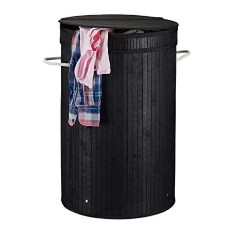 Relaxdays Panier à linge bambou 65L thumbnail