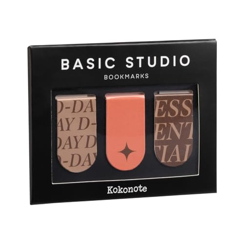 Kokonote Marcapaginas Magnetico Basic Studio, 3 marca paginas libros - Marcapaginas...