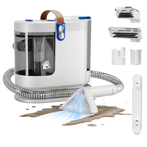 WURESE Portable Carpet Cleaner Machine, Carpet Shampooer, 15Kpa Upholstery Cleaner with 3 Tools, 54oz Large Water Tank, 16.4ft Power Cord, Spot and Stain Deep Cleaner for Rug, Couches, Car,Teal