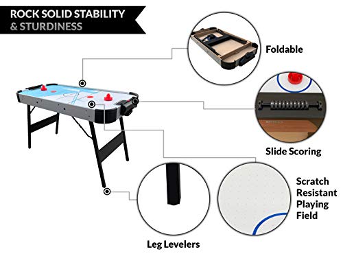 PUCK Frost 4-Foot Folding Air Hockey Table