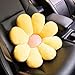 seemehappy Car Headrest Pillow, Flower Neck Pillow for Car,Comfortable Soft Car Seat Pillow for Driving,Head Rest Cushion,Cute Neck Pillow for Travelling and Home-Yellow Waist Pillow-1pcs