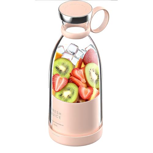 FreshJuicer, Portable Blender for Shakes and Smoothies 350ML, Rechargeable Personal Smoothie Maker with USB Wireless Charger, Perfect for Travel, Gym, and Office FreshJuicer, Portable Blender for Shakes and Smoothies 350ML, Rechargeable Personal Smoothie Maker with USB Wireless Charger, Perfect for Travel, Gym, and Office