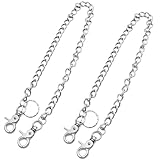 KingYH 2 Pièces Chaîne de Pantalon 54cm Métal Chaîne Portefeuille pour Femme Homme Décoration Chapeau de Costume Hip Hop Punk Pants Accessoires