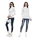 White Turtleneck Shirts Women Fitted Long Sleeve Turtle Neck Tops Thermal Casual Basic Underscrub Shirt Fall (WHS)