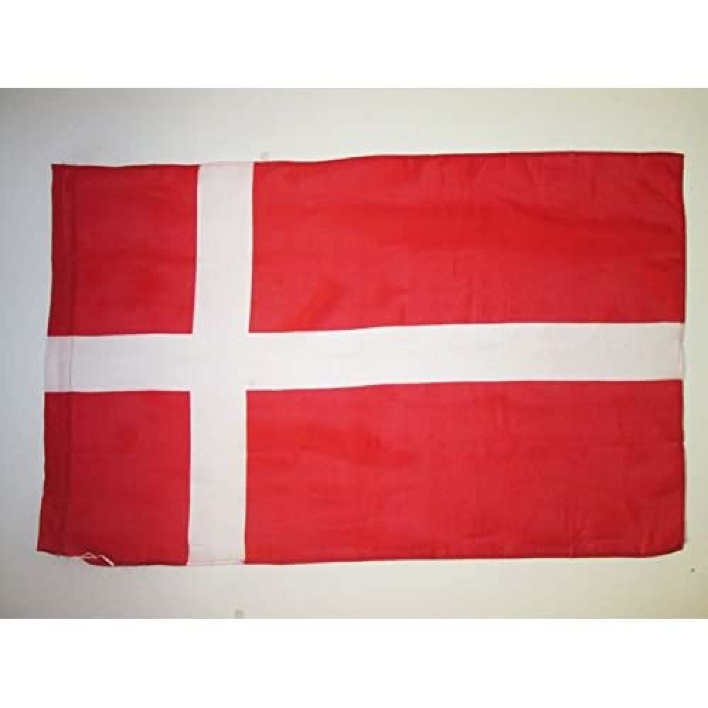 Drapeau Danemark 250x150 grand pavillon danois polyester pour mât avec fourreau et cordelette