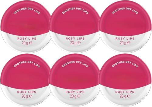 MM Lip Therapy Rosy Lips - Moisturising Lip Balm with Rose Tint + Free Skincare Sample - Long-Lasting Hydration & Protection for Dry Lips - 20g Tin (6)