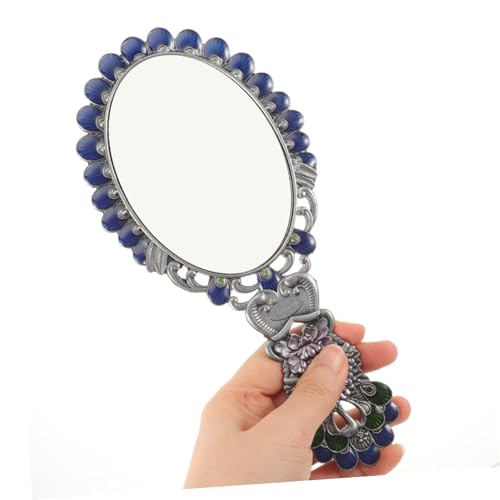 Miroir de poche vintage accessoire beauté à main rétro - 8