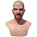 greitenty Old Man Mask Realistic Wrinkle Latex Bald Man Mask Halloween Full Head Costume Props for Cosplay Party
