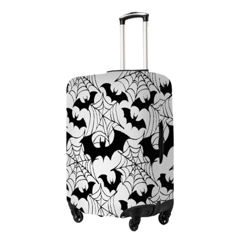 Halloween Bat Spider Web Stretchable Luggage Covers for Suitcase TSA Approved, Dust Proof and Scratch Resistant Travel Luggage Protector for Carry On (25-28 in)2