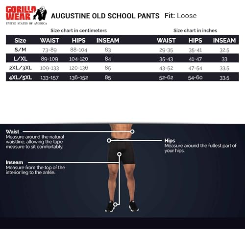 Foto von Gorilla Wear - Augustine Old School Pants - grau - Bodybuilding und Fitness Bekleidung Herren, L-XL