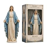 Figura Católica De La Estatua De La Virgen María, Detalle Elegante, 16x10 Cm, Escultura Religiosa De La Santa Madre, Decoración Espiritual Del Hogar Inspirada En La Fe, Versátil. Para Sala De Oración,