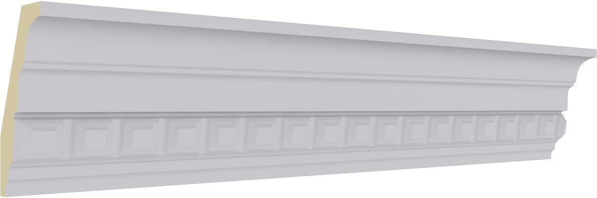 Endurathane Sequential Crown Moulding, 3 1/2"H x 1 7/8"P x 4"F x 94 1/2"L, Factory Primed (12-Pack)
