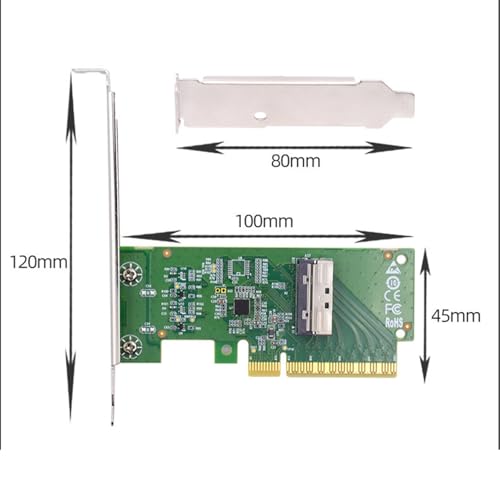 Adaptateur PCIe 5.0 vers MICO 8I carte d'extension NVMe GPU pour PC de bureau - 4