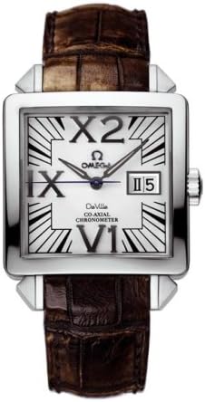 Omega Deville X2 Big Date Mens Brown 