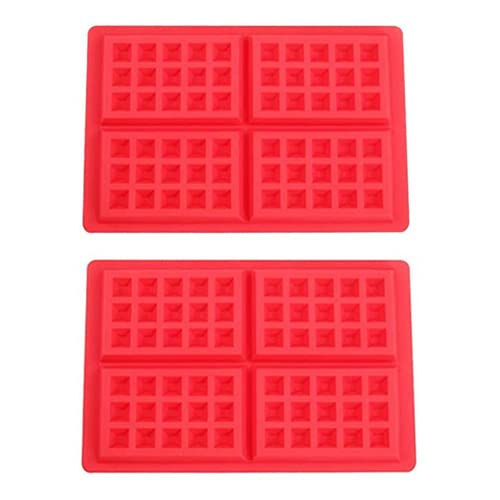Selecto Bake Lot de 2 moules à gaufres rectangulaires en silicone 4 cavités