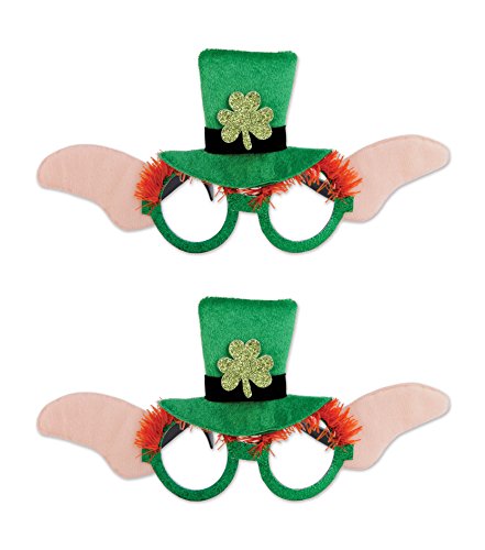 Beistle , 2 Piece Leprechaun Glasses, One Size Fits Most