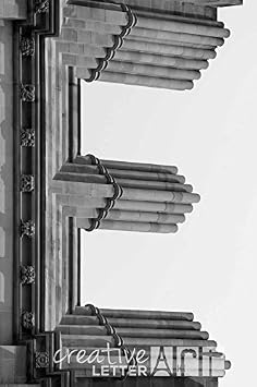 Creative Letter Art? - Letter E - 4 by 6 inch Black and White Architectural Alphabet Photography Collection