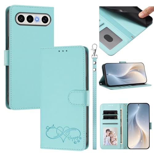 �X�}�z�P�[�X �Ή��@�� for Vivo S50 Pro Mini / X300 FE Blocking Card Holder Wallet Magnetic closure Flip Stand Phone Case Green