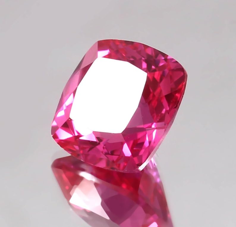 Saphir rose naturel 13mm en forme de coussin pour la création de bijoux DIY