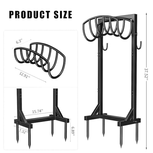 Support de tuyau d'arrosage en métal amélioré structure robuste et durable de 96cm