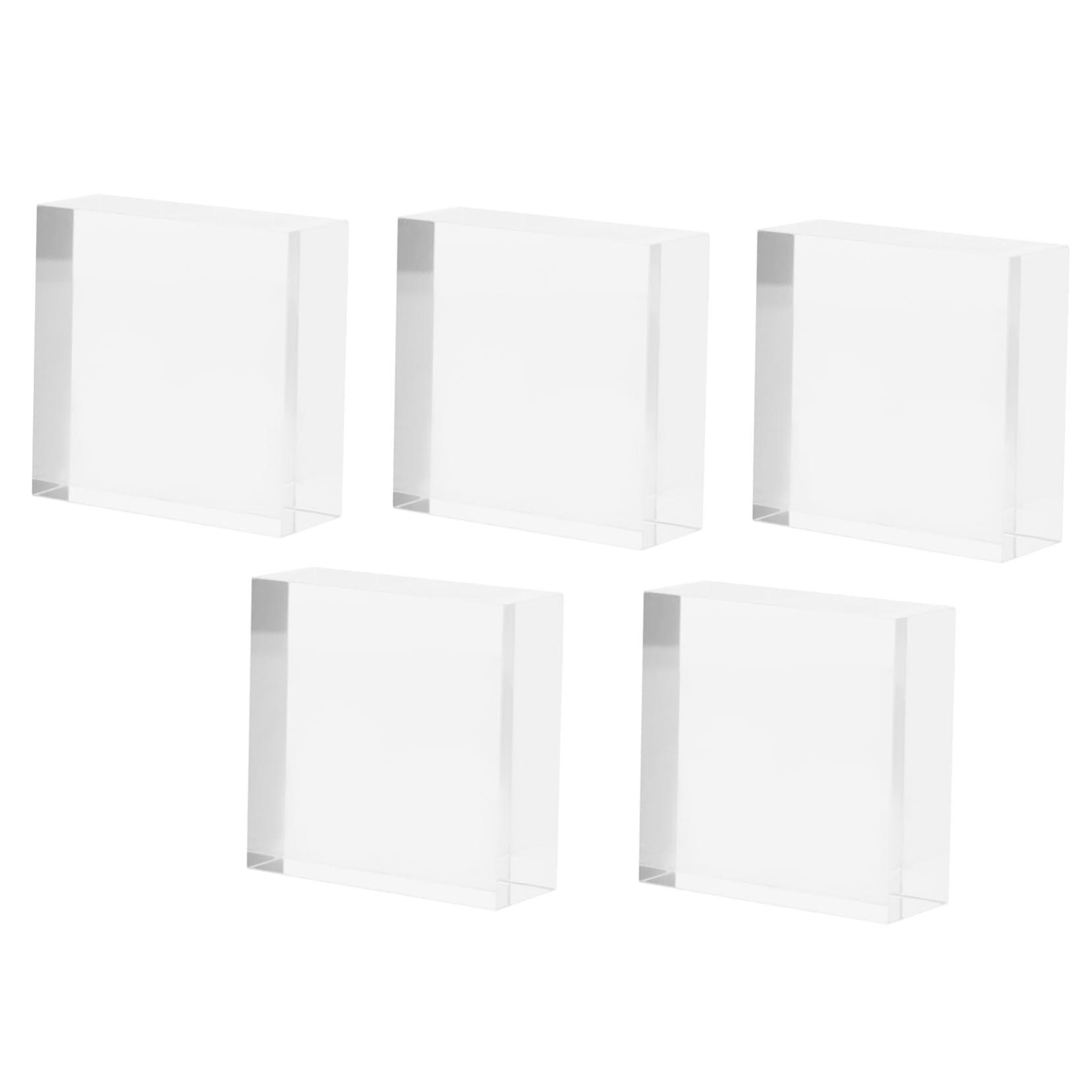 HOOTNEE Acrylic Blocks Display Holder Square Base for Jewelry Display and Selling