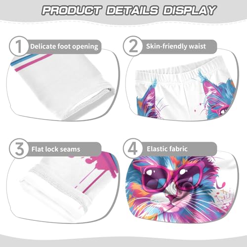 Toddler Girls Leggings Printed Yoga Pants Leggings Cartoon Cat with Keyboard for Kids3