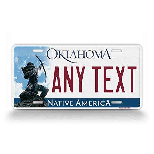 SignsAndTagsOnline Customized Oklahoma 2009-2016 License Plate Personalized Native America Theme Metal Auto Tag