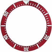 Ewatchparts Bezel Insert Compatible With Omega Seamaster 082Su1362 Watch James Bond Midsize Red