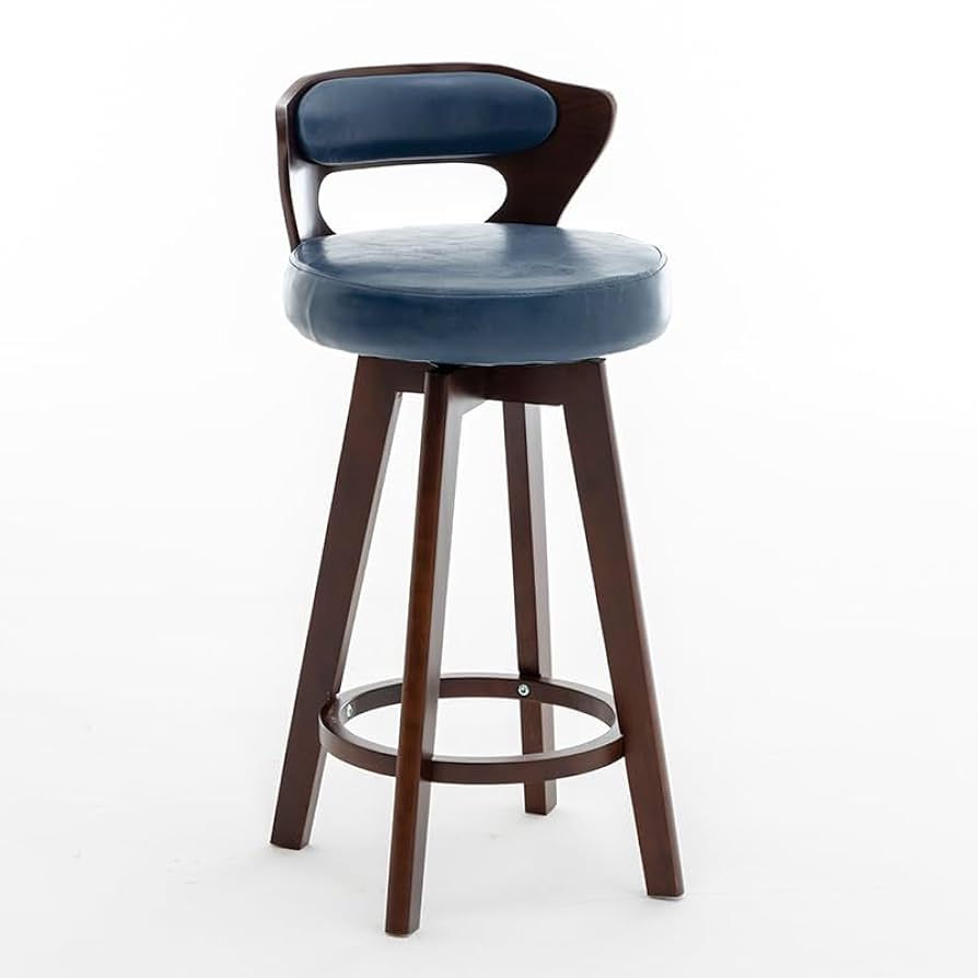 Amazon | [XINYINLW] カウンターチェア 木製 360度回転 足置き