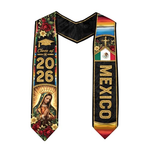 GritSon Graduation Stole Mexican, Estolas De Graduacion, Class Of 2026, Mexican Graduation Sash, Cross Graduate Stole 2