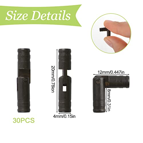 UFURMATE Black Brass Invisible Hinges, 30Pcs M4 x 20mm, Unique Concealed Design, Easy to Install, Perfect for DIY Jewelry Box - Image 2