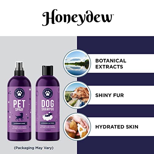 Dog Shampoo And Dog Deodorizing Spray - Cruelty Free Lavender Puppy Shampoo For Dry Skin And Dog Deodorizer For Smelly Dogs - Cleansing Oatmeal Dog Shampoo For Smelly Dogs And Dog Odor Spray For Fur #TOP2
