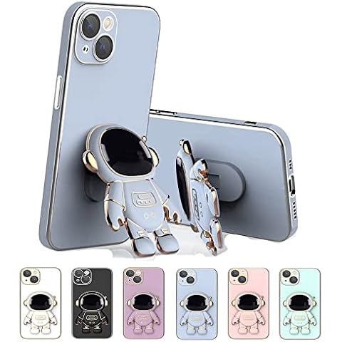 Braised Pork 6D Plating Astronaut Hidden Stand Case Cover for iPhone 11/12/13 Pro Max,Cute Astronaut Phone Case Stand with Lens Film Protective Cover (Blue,for iPhone 11ProMax) Cover