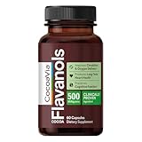 CocoaVia Heart & Brain Supplement, 30 Day, Cocoa Flavanol Extract, Memory & Circulation Booster, Nitric Oxide, Boost Oxygen & Energy, Plant Based, Gluten Free, Vegan, 60 Capsules