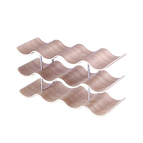 Soporte para botellas de vino GAORUIFENG 2 capas de madera miniatura 4
