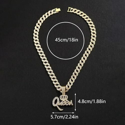 Collier de chaîne cubaine couronnes gothiques hommes bijoux royaux hip hop - 4