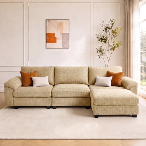 Image of Sectional Couches for Living Room, 109 inch L Shaped Cloud Sofa & Couch