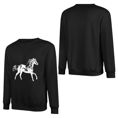 Tennessee Walking Horse Sweater Casual Cotton Crewneck Long Sweater2