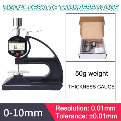 Calibrador Digital de Espesor 0-12.7mm con Pantalla LCD, Precisión de 0.001mm y Peso de Contacto Ajustable de 50g y 100g miniatura 6