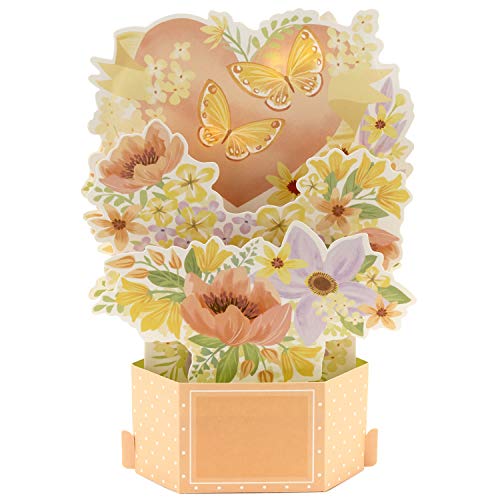 Hallmark Cartão Pop Up Paper Wonder de aniversário para esposa ou namorada (buquê de exibição com mú
