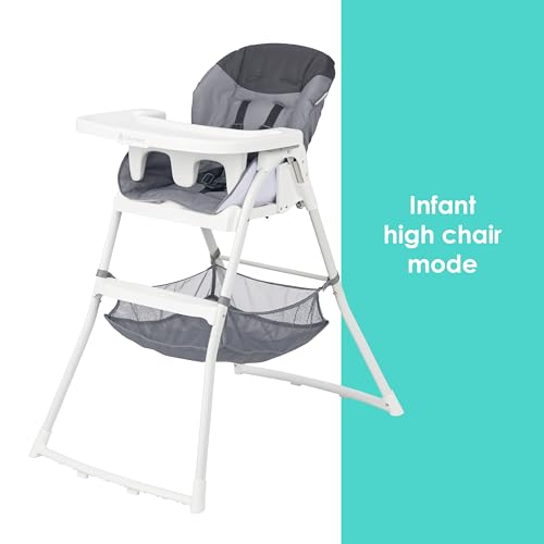 Image of Baby Trend Flat Fold High Chair, Stellar Grey