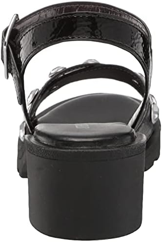 Steve Madden Girls Shoes Brassy Heeled Sandal, Black, 4 | Image 2