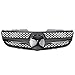 GZYF Front Bumper Grille Grill Cover Trim Replacement Guard 1 Fin Style for Mercedes Benz SL-Class R230 W230 SL500 SL600 2007-2008, Gloss Black